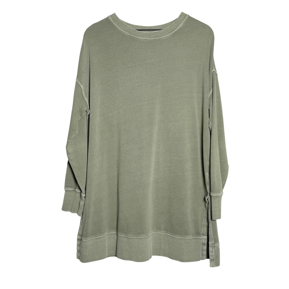 Old Navy Womens Oversized Sweater L‎ Green Pullover Lounge Tunic Minimalist